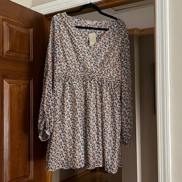 Floral Bohemian Dress with Sleeves! - Picture 1 of 10